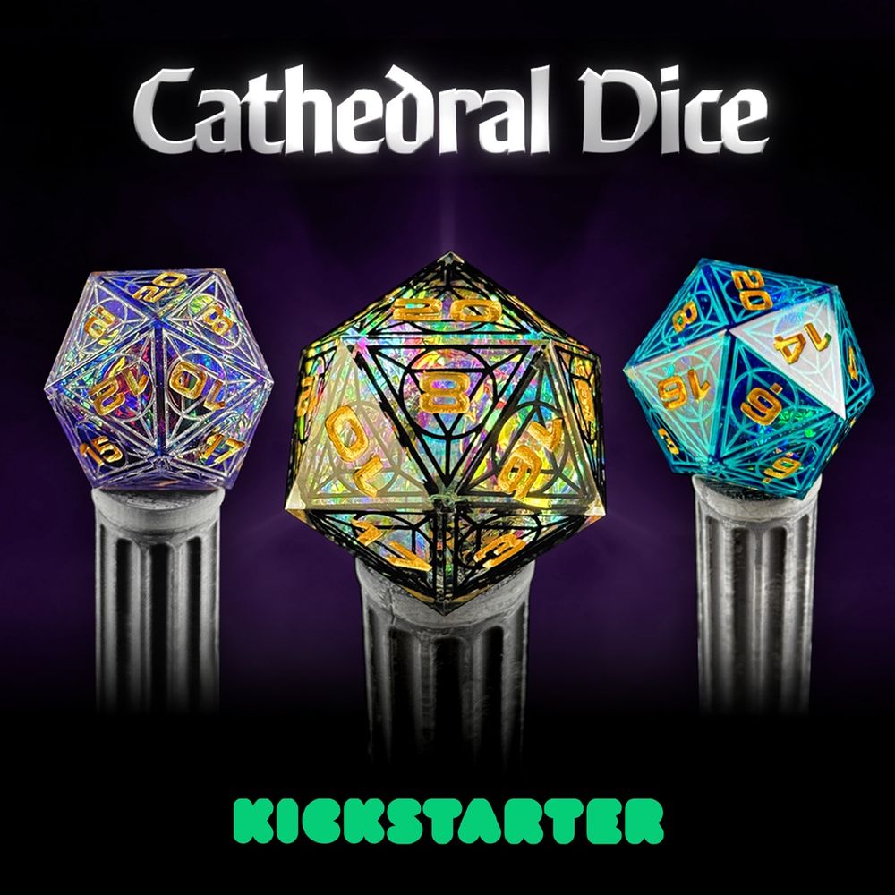 Cathedral Dice – Inspired by Gothic Stained Glass