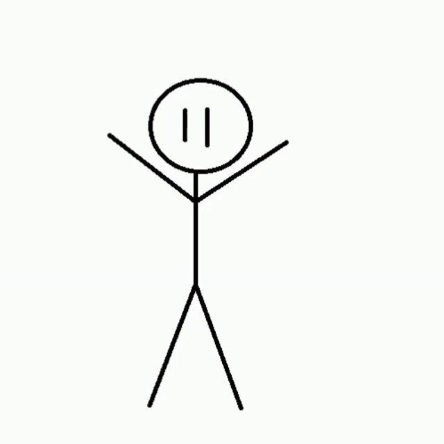 a stick figure has the word hola written below it