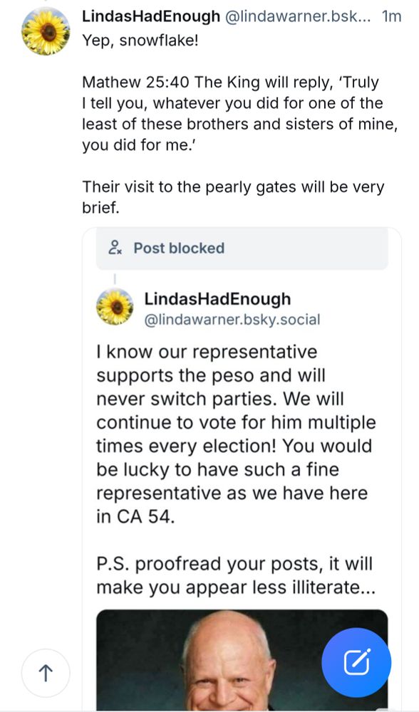 Yet another example of the OG blocking people