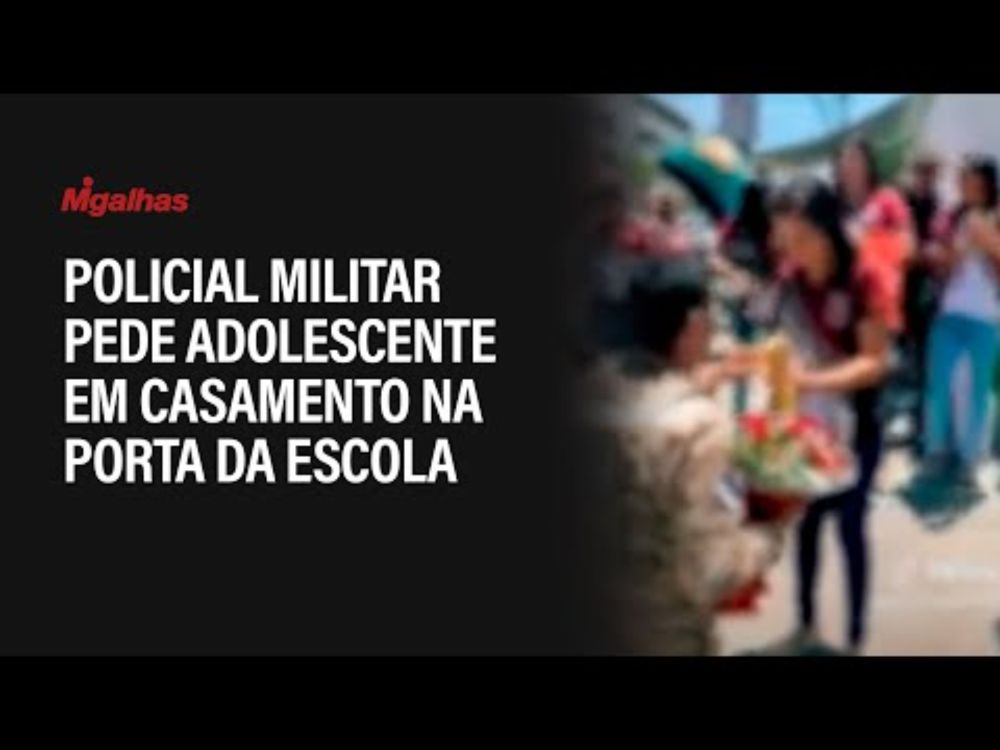 Policial militar pede adolescente em casamento na porta da escola em Toritama/PE
