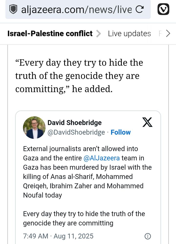 “Every day they try to hide the truth of the genocide they are committing,” he added.