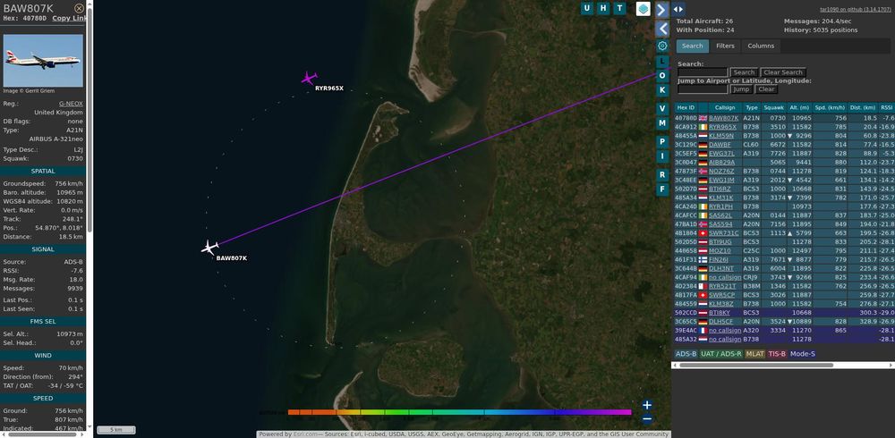 Map image with captured plane.