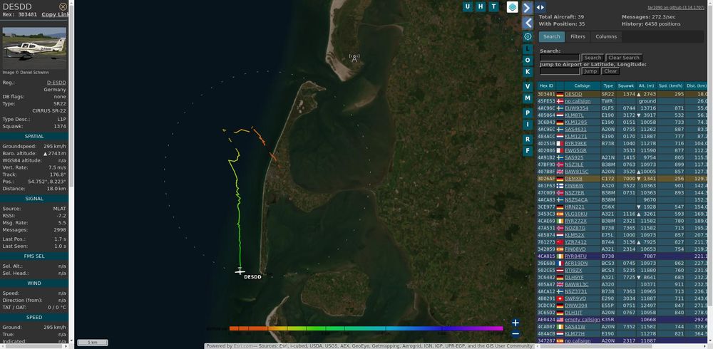 Map image with captured plane.