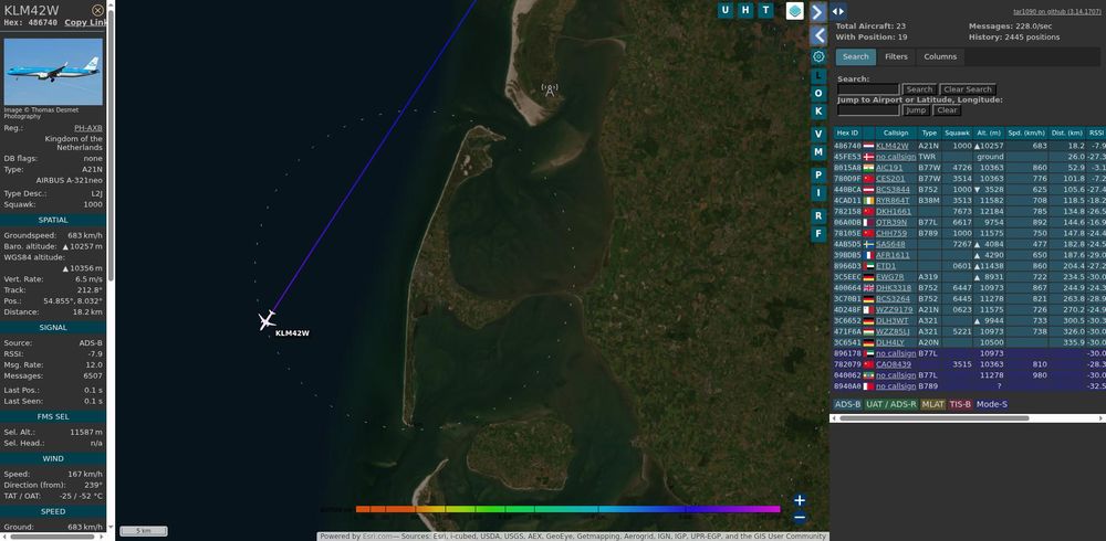 Map image with captured plane.