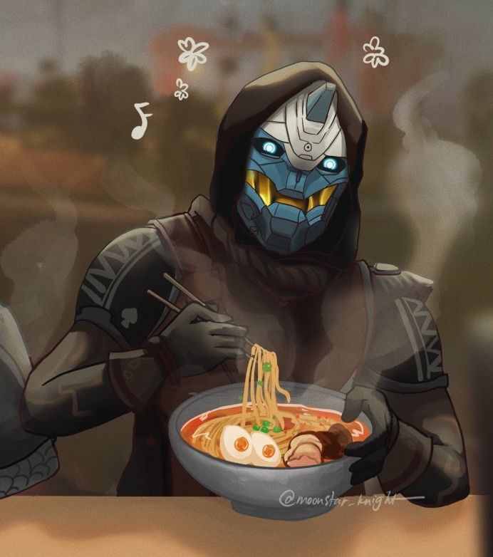 cayde-6 eating ramen