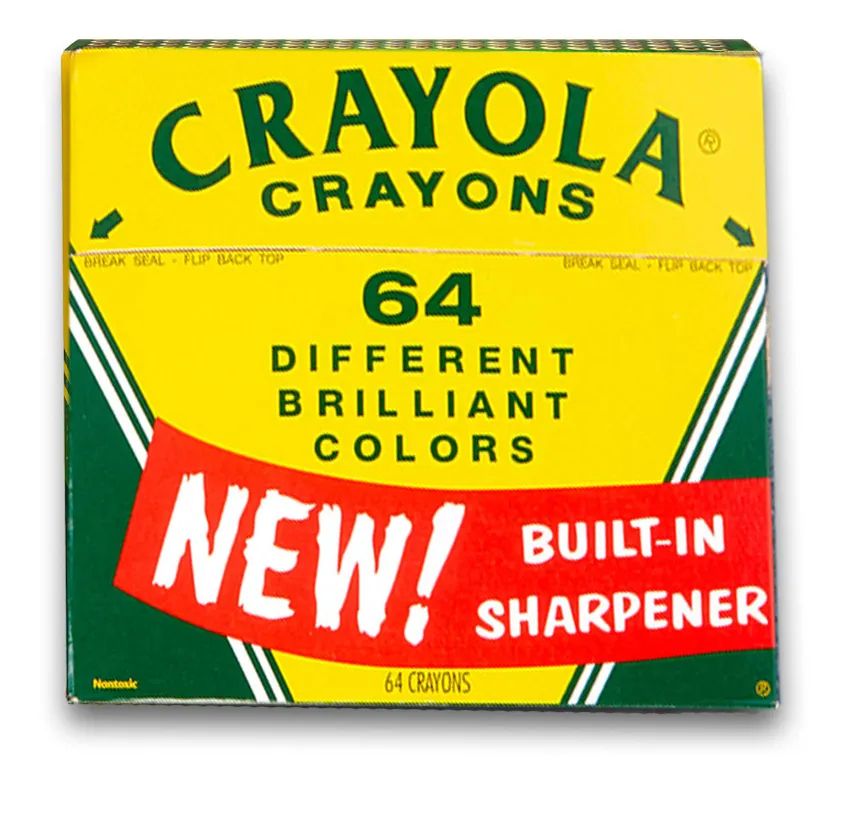 Vintage box of 64 Crayola crayons