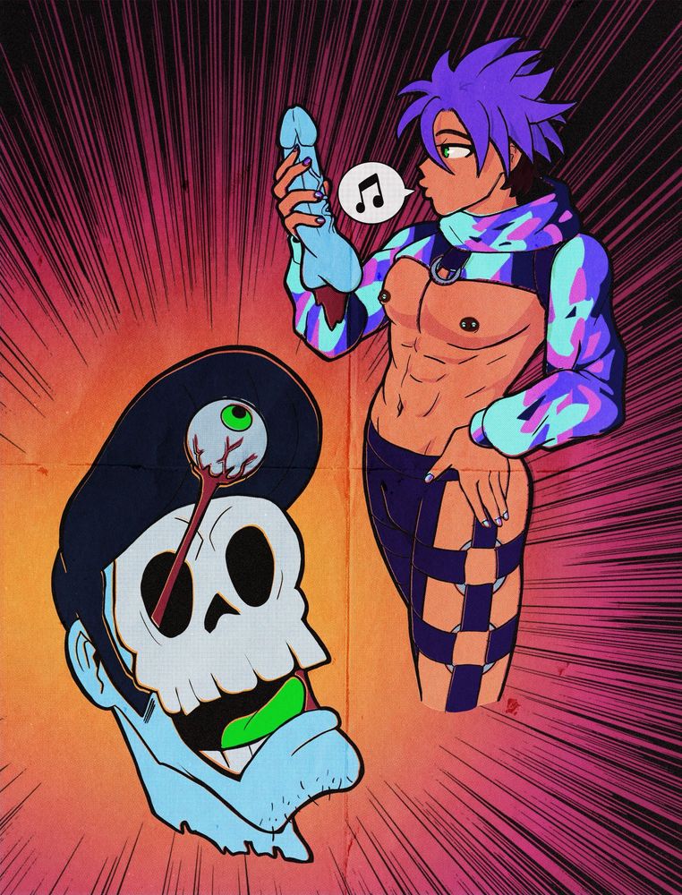 Tiyaga holding Johnny Doe’s detached dick while the latter watches in shock.