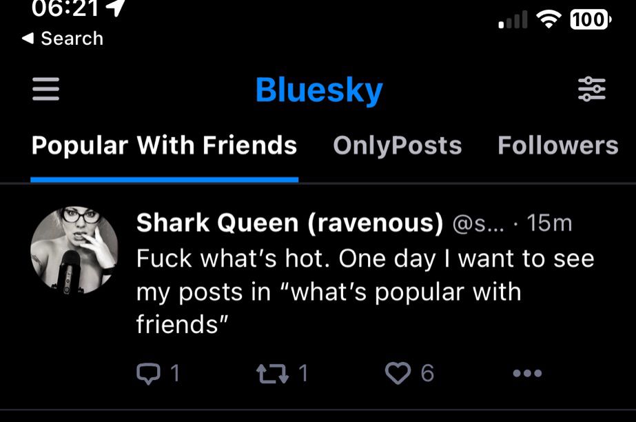 Screenshot of the "popular with friends" feed.