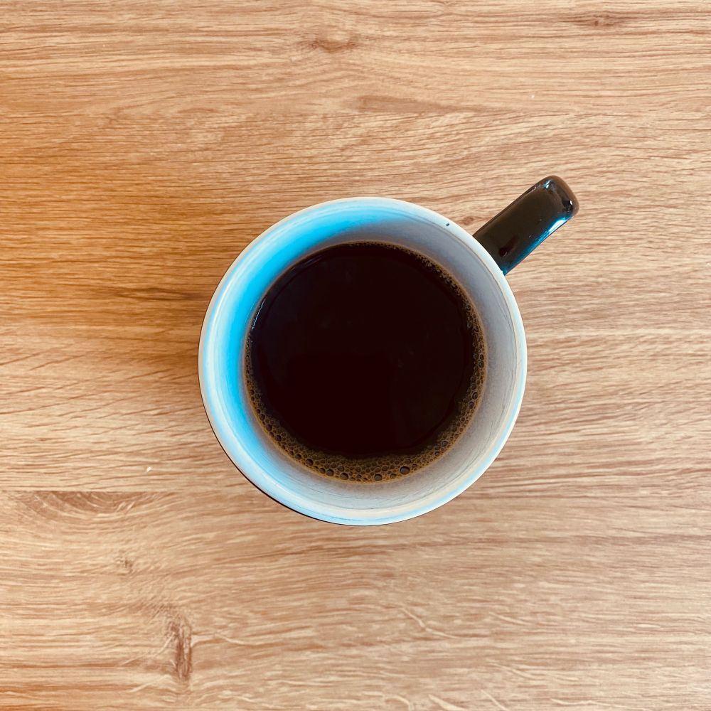 Cup of fresh coffee.