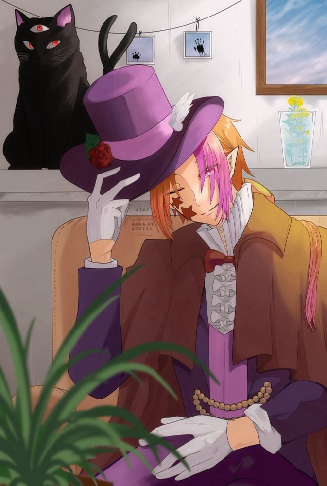 悪魔のキメリエス。
悪魔になる前は、野良の黒猫だった。