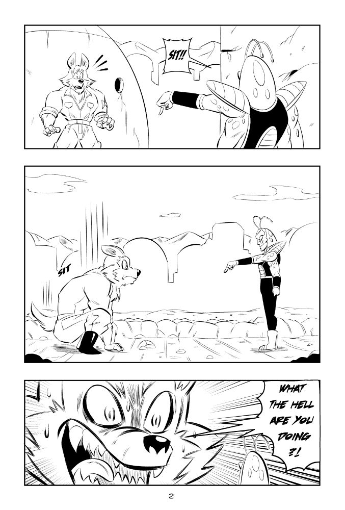 "DB RED: The Red Ribbon Army vs. The Freeza Force" Part 2 page 2. (Dragon Ball Fan manga)