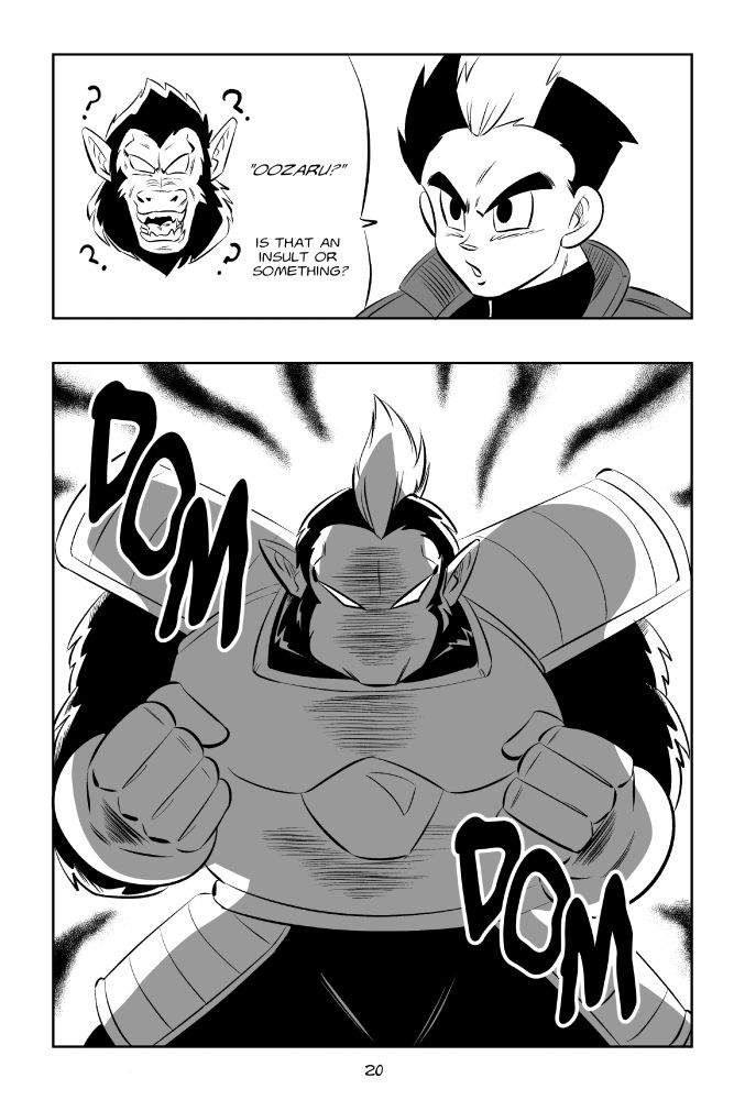 "DB RED: The Red Ribbon Army vs. The Freeza Force" Part 2 page 20. (Dragon Ball Fan manga)