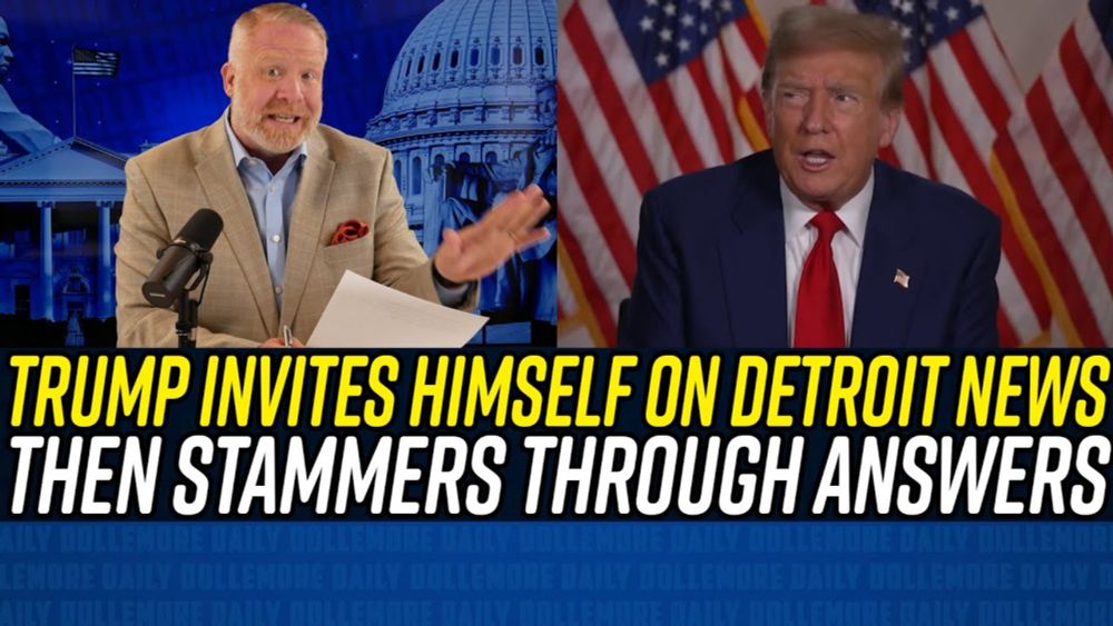 Trump INVITES HIMSELF Detroit News Station & Immediately Forgets His Answers!