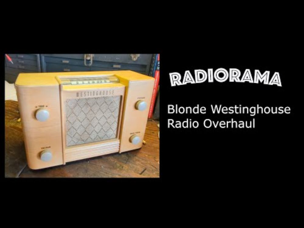 Blonde Westinghouse radio with phono input overhaul