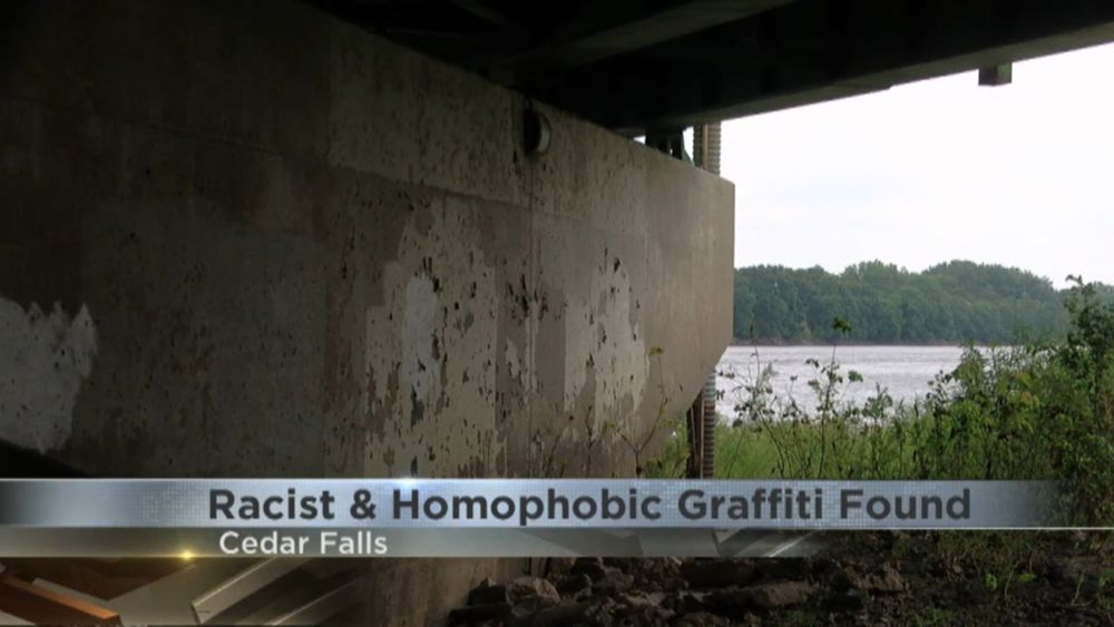 Offensive graffiti discovered along Cedar Falls trail