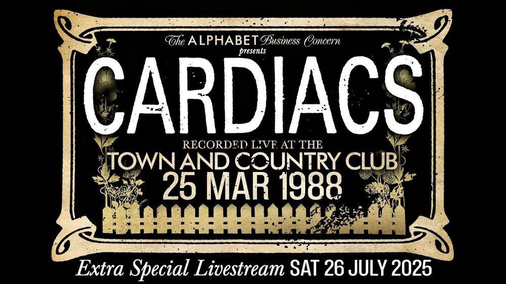 Cardiacs Livestream Town and Country 25 March 1988 watch party graphic