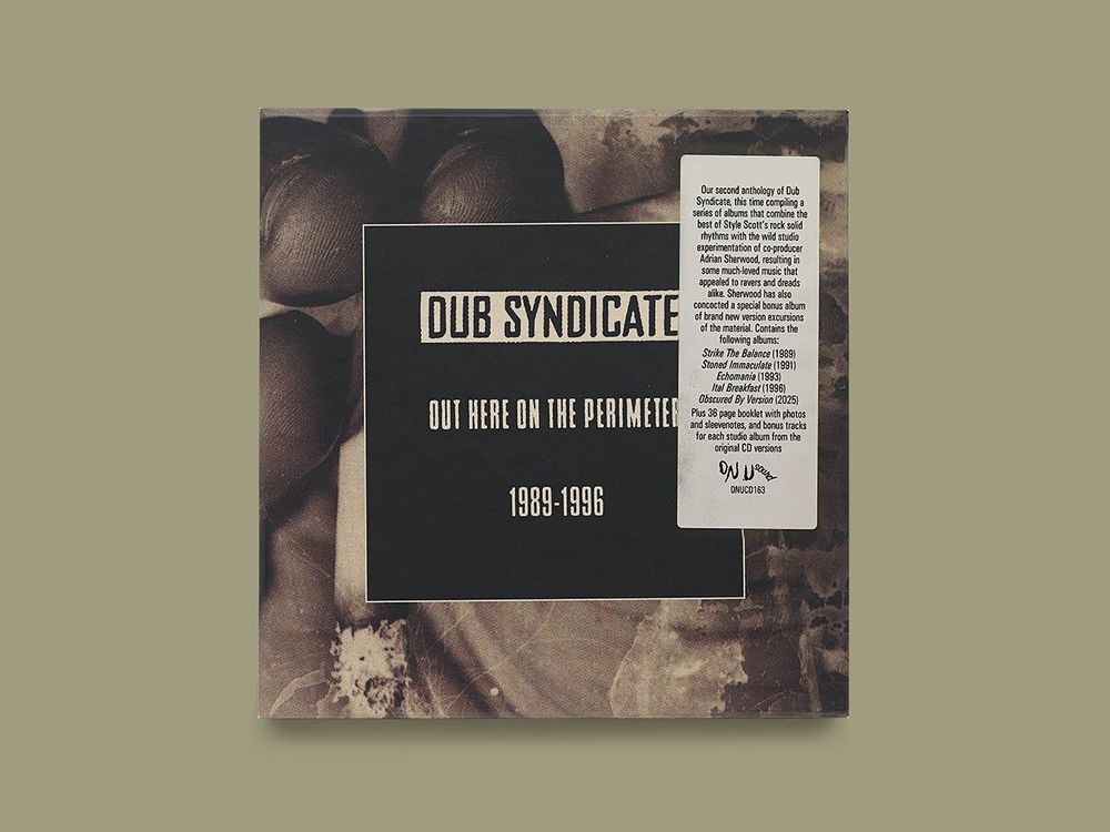 Dub Syndicate - Out Here on the Perimeter album cover, with On-U-Sound sticker