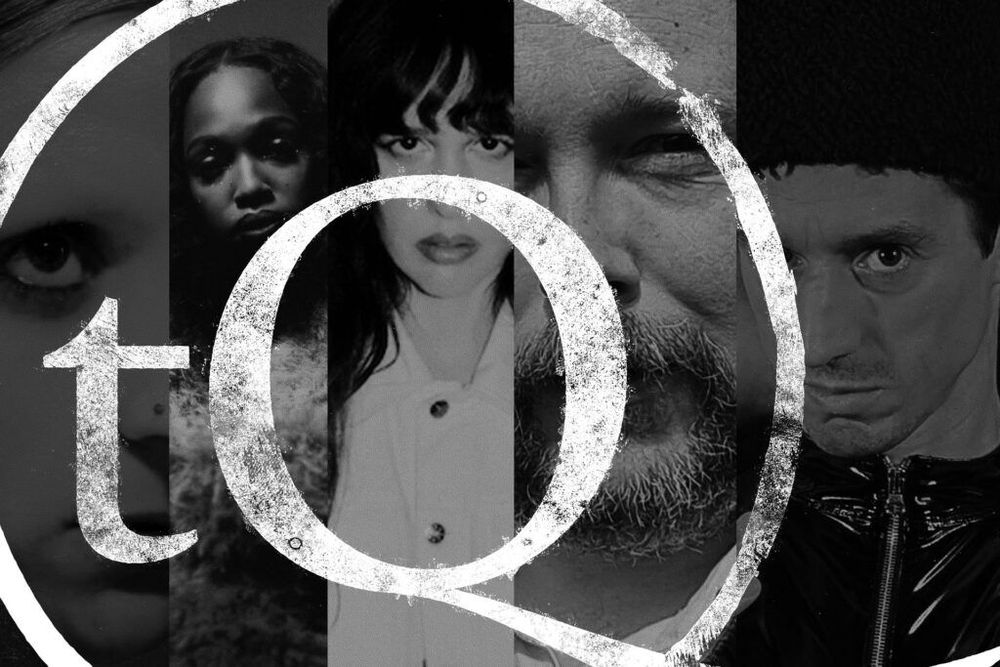 Quietus Albums of the Year So Far 2025 graphic. Composite image made of several of the top ranking artists. 