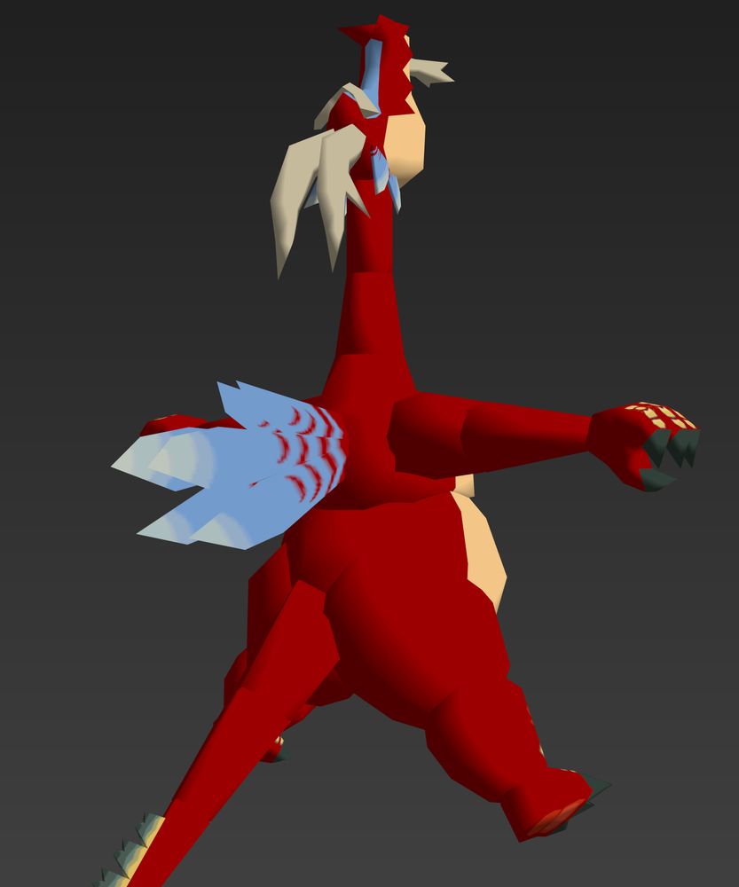 Back view of Valoo from The Legend of Zelda: The Wind Waker, adapted to Super Mario 64's model style.
