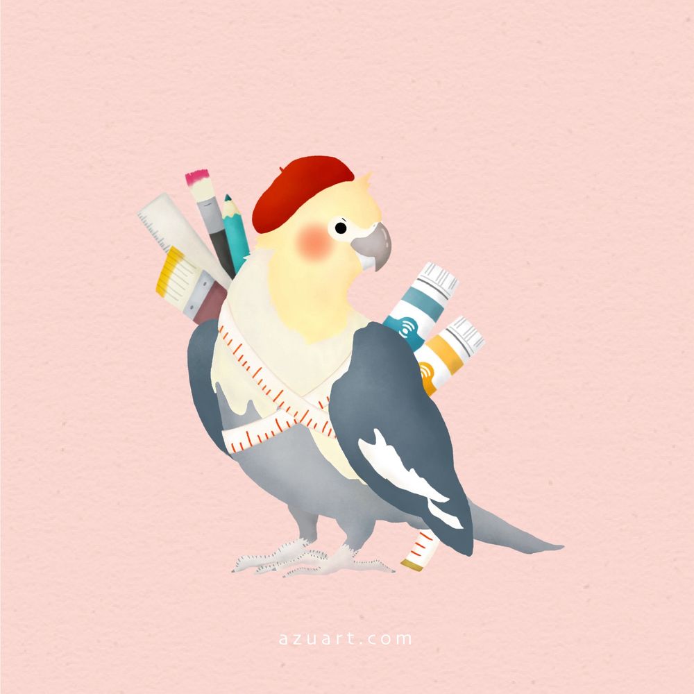 絵描きのインコ
