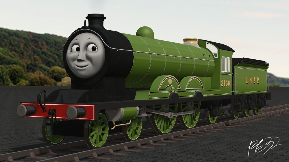 My model of Ronald, as a NER Raven Z class (later LNER C7).

(Face by me and GresleyNG)