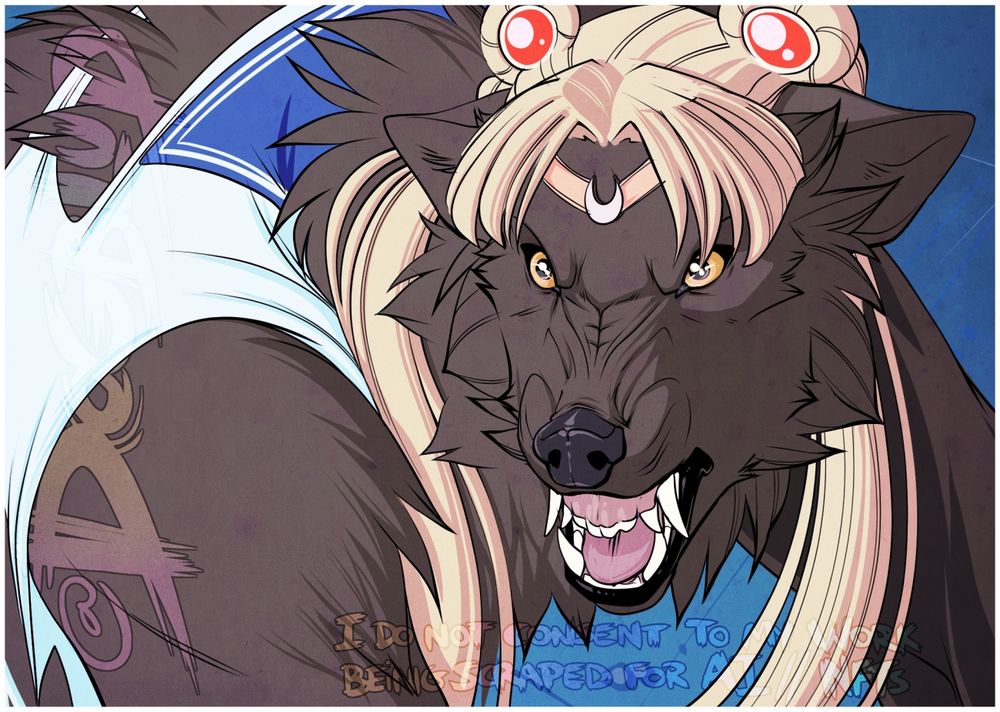 That one Sailor Moon screenshot except she's a werewolf
