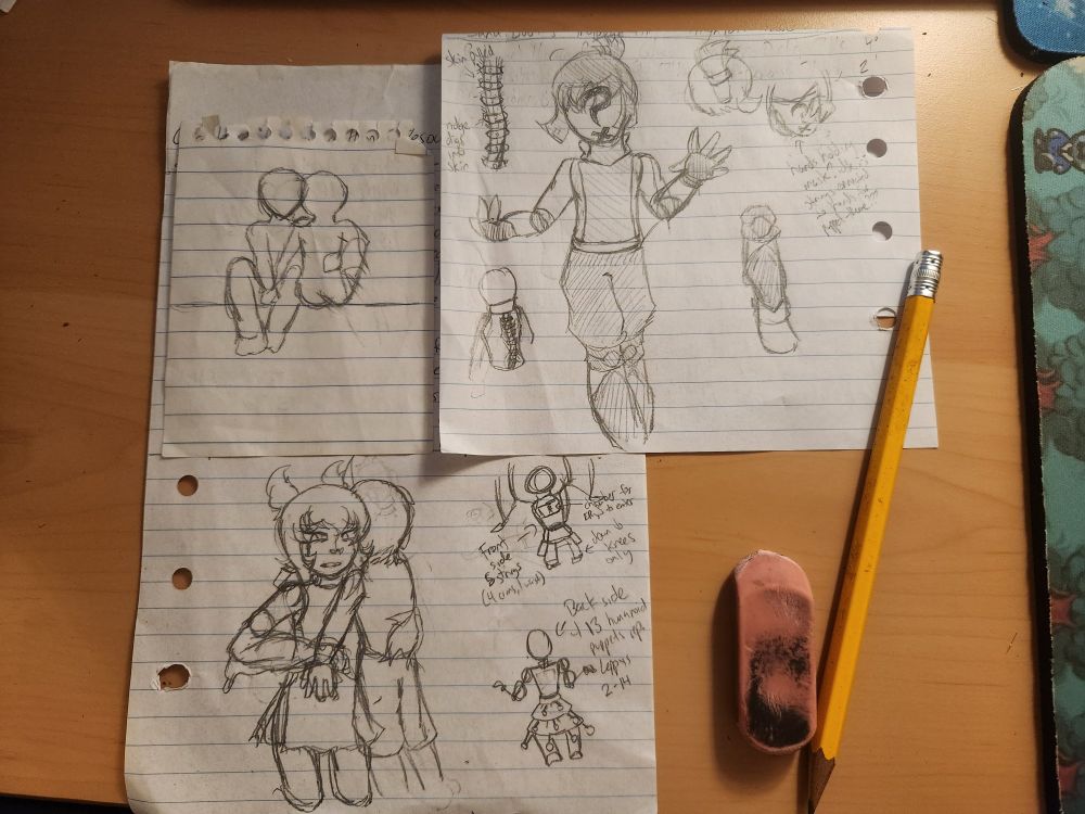 plain oc drawings on paper