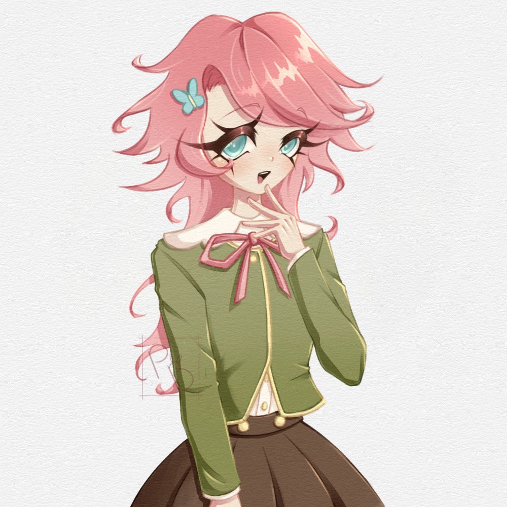 Fusion of Chihiro Fujisaki from Danganronpa and Fluttershy from My Little Pony