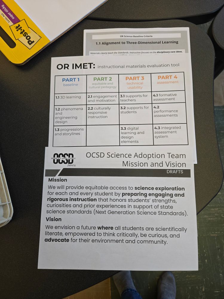 Oregon Science Adoption documents