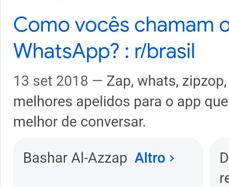 Print do Reddit de 2018 mostrando que alguns brasileiros chamavam o Whatsapp de Bashar Al-Azzap