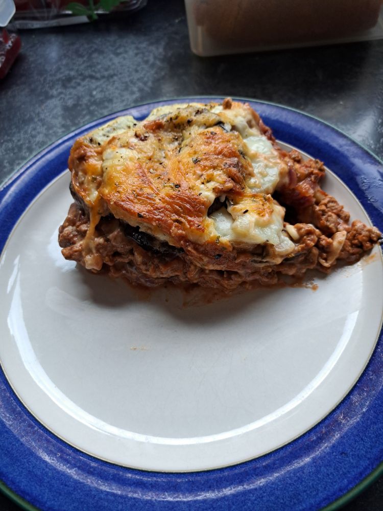 Moussaka on a plate