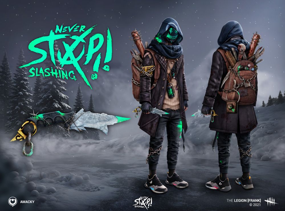 Dead By Daylight | NEVER STOP SLASHING | The Legion [Frank] | 1/4
Outfit created for the 4th Anniversary contest of the game.

ArtStation : https://www.artstation.com/artwork/kDkaVA