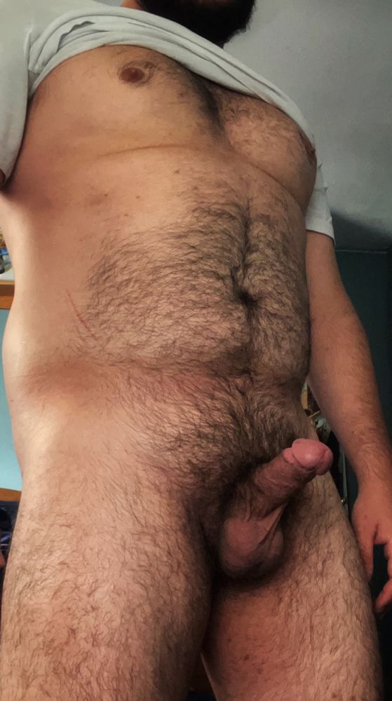 Curious Cub showing you his full balls that need to be relieved  