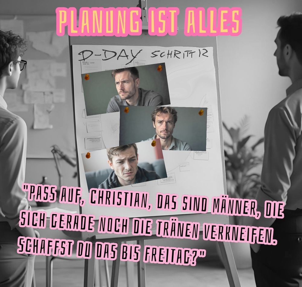 Eine Flipchart zeigt, wie Christian Lindner sich auf seinen D-Day-Auftritt vorbereiten soll.