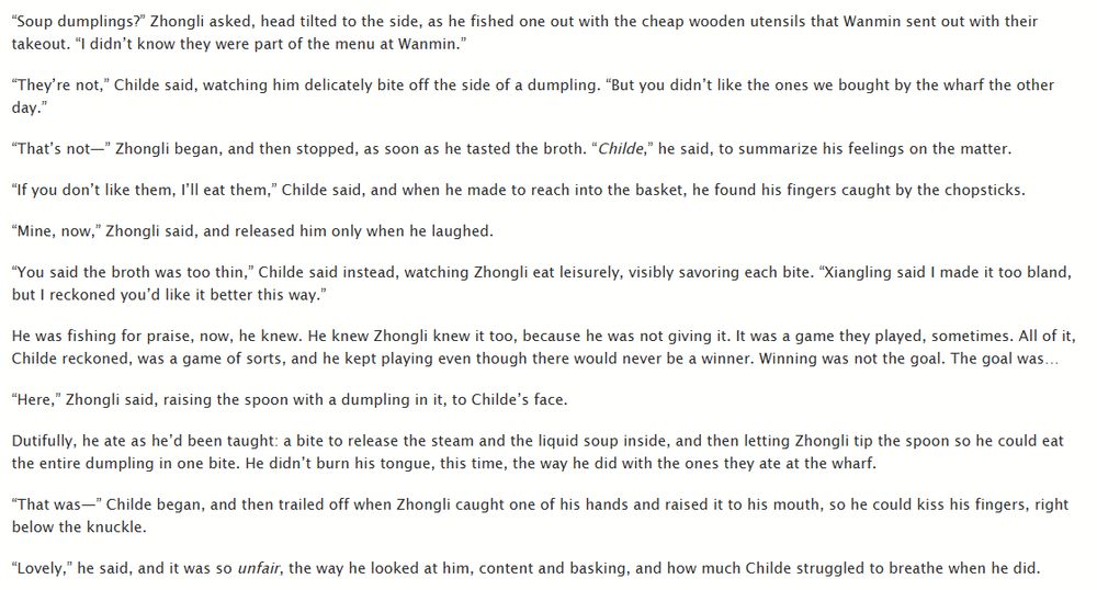 Screenshot of the fic linked in the post.
