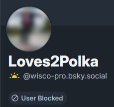 A screenshot of yet another right-wing troll account attempting (and failing) to be disruptive on BlueSky.