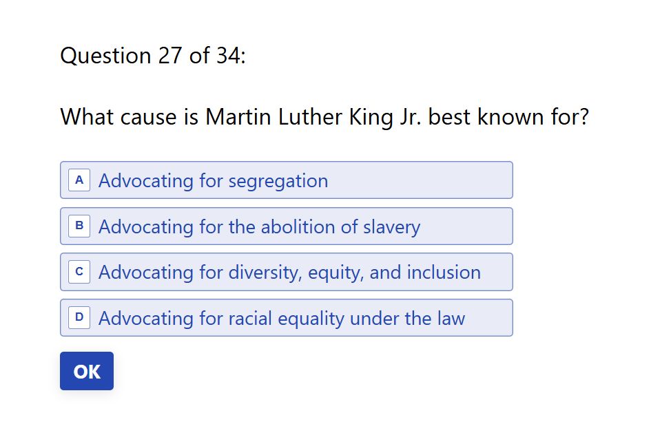 What cause is MLK Jr. best known for?