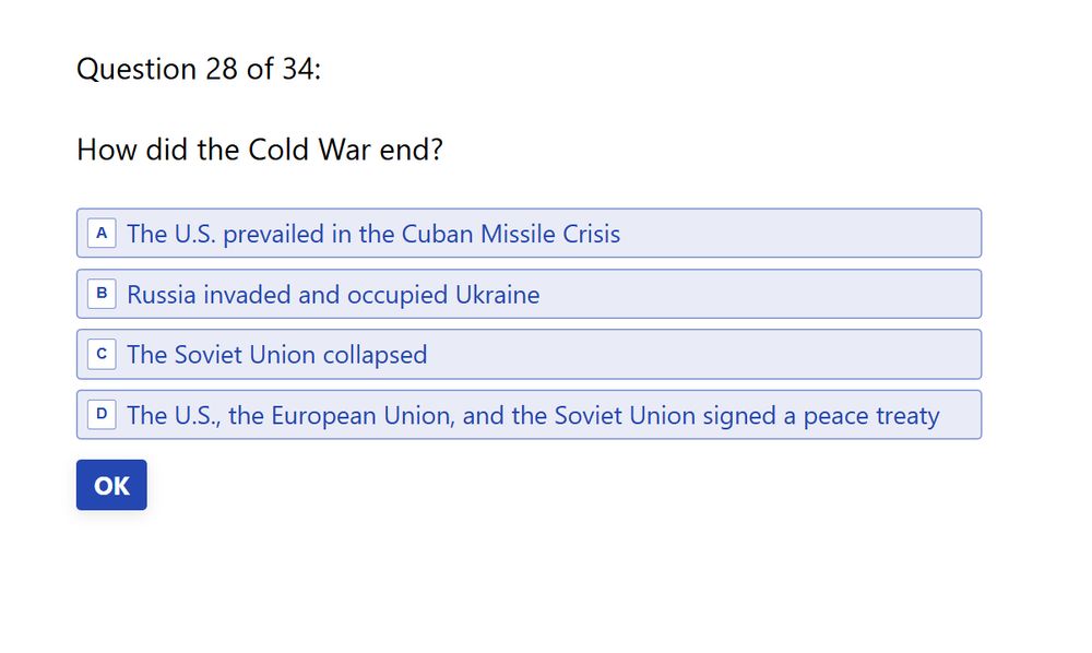 How did the Cold War end? The soviet union collapsed
