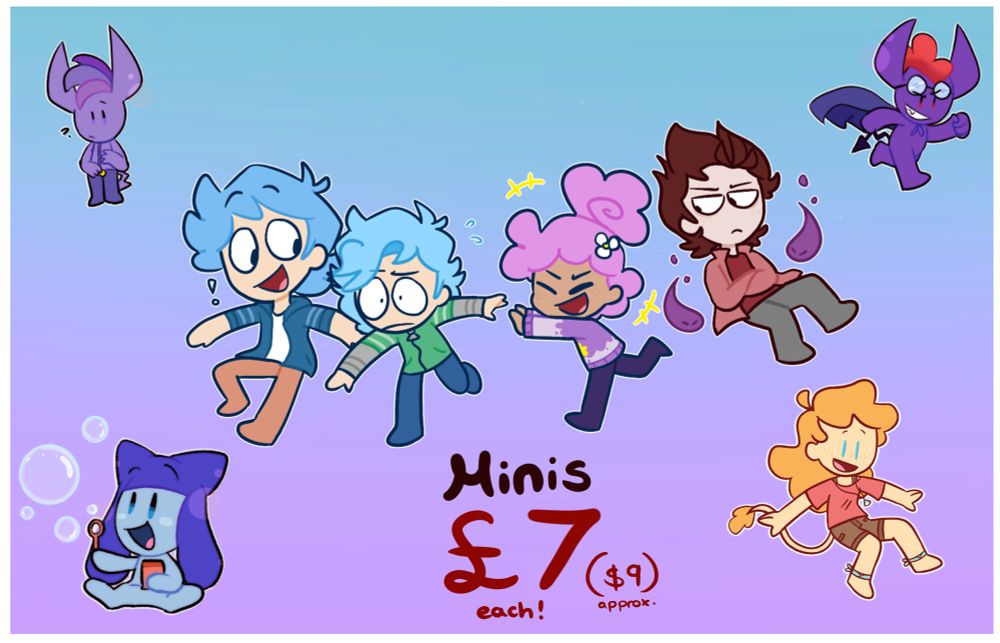 Minis: £7 each ($9) 