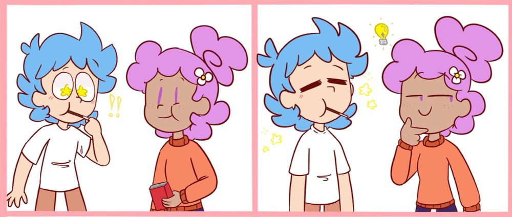 Skye loves the pocky
Lilah gets an idea..