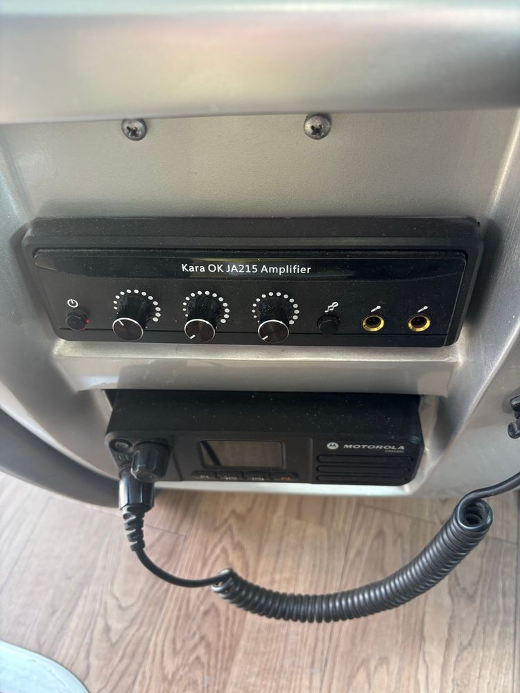 Kara OK JA215 Amplifier with 3 knobs, and 2 microphone plugs