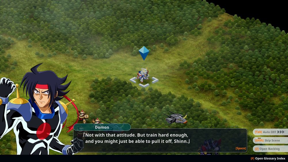 Domon really said "not with that attitude"