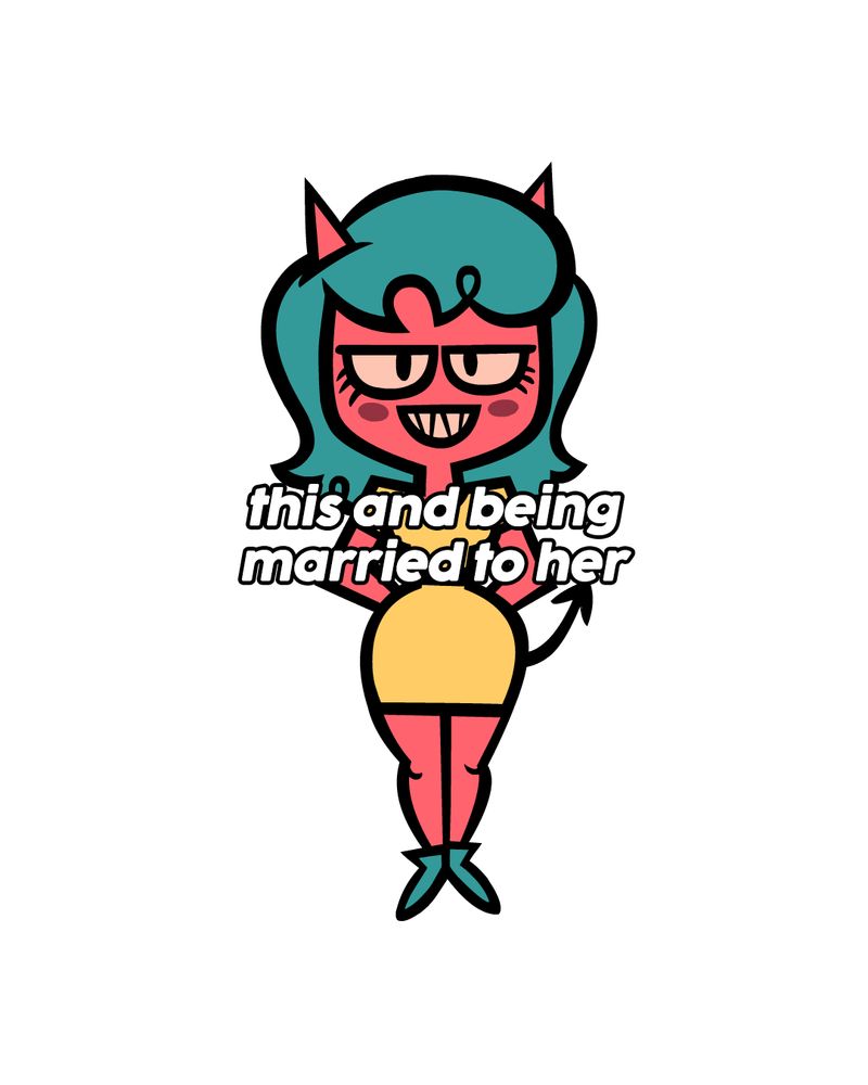The devil mom from the Devils and the Details with the text "this and being married to her"