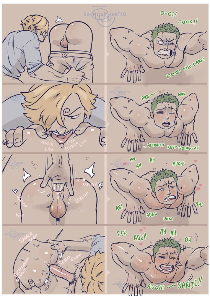 2x4 comic panel of panel of Zoro stuck in a wall > more description in the next pictures 🔥