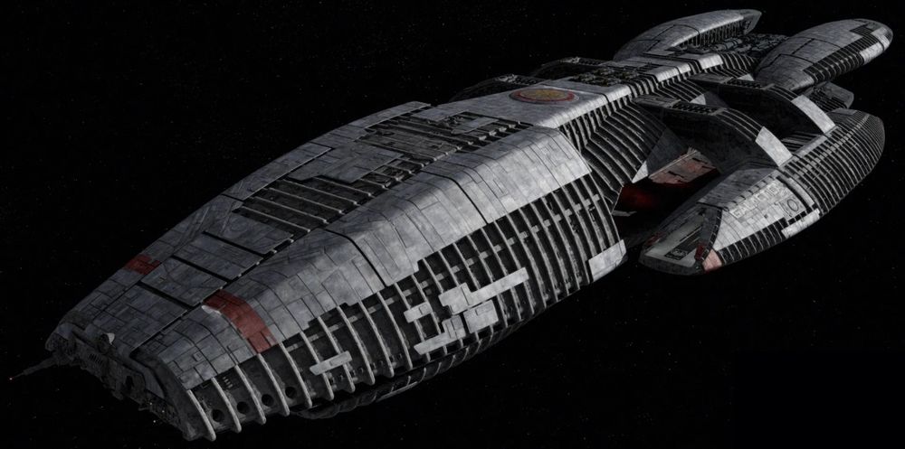 A Jupiter class Battlestar from Battlestar Galactica.