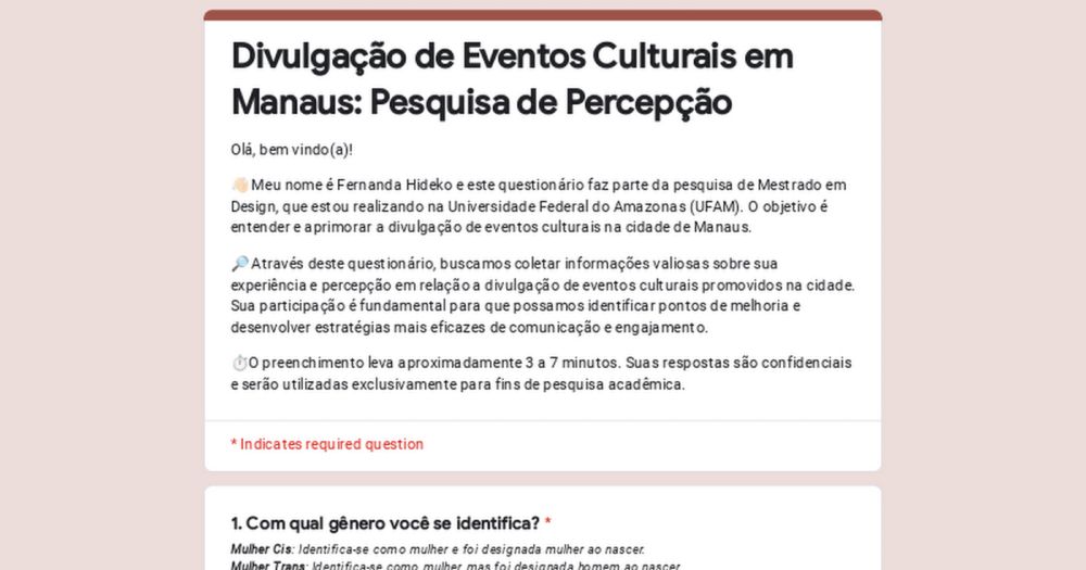 Divulgação de Eventos Culturais em Manaus: Pesquisa de Percepção