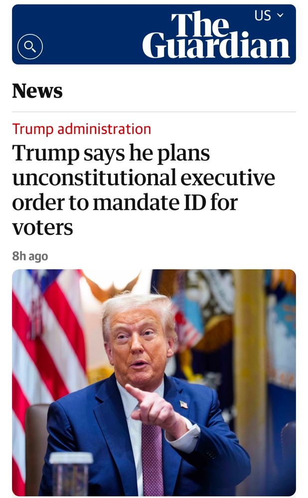 Trump says he plans unconstitutional executive order to mandate ID for voters