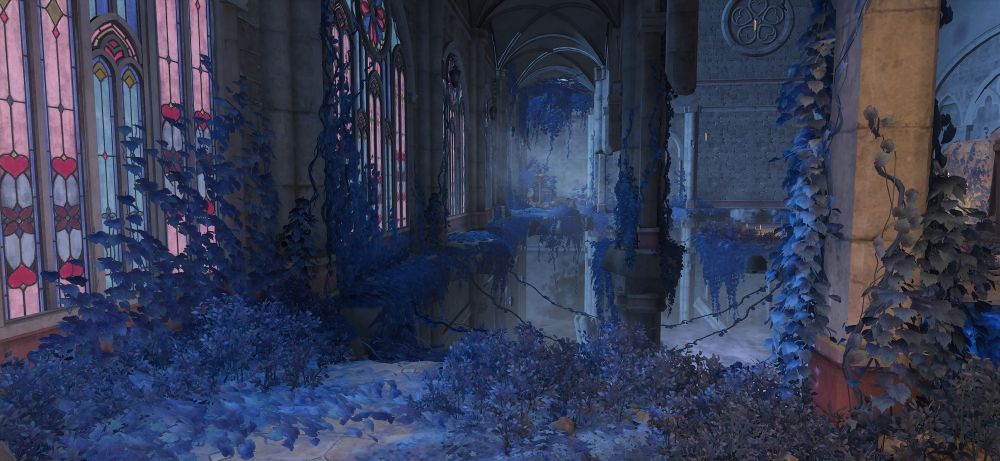 青一色の地下。あまりに美しかった