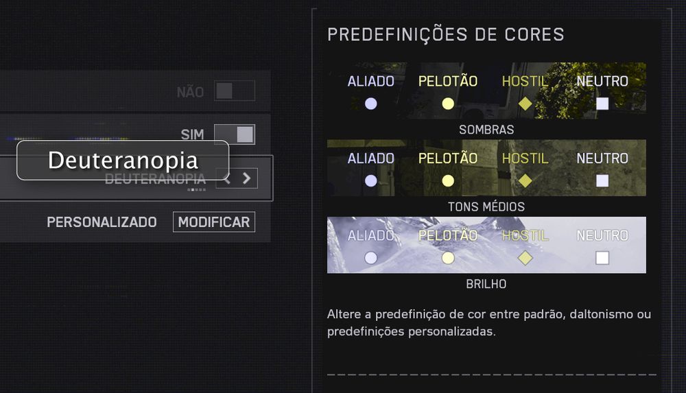 imagem feita com um simulador de daltonismo, mostrando que com o filtro de daltonismo de deuteranopia não faz diferença para quem tem esta condição. as alterações de cor são quase inexistentes
