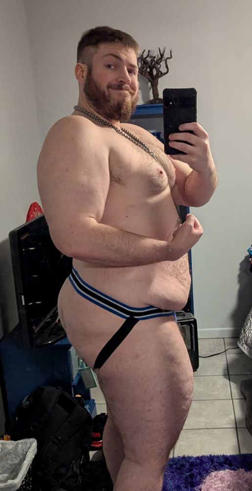 Me in my jock, showing my booty